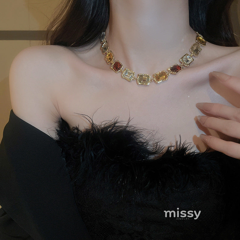 Bayleigh Diamond Square Choker [VCX8FT4M]