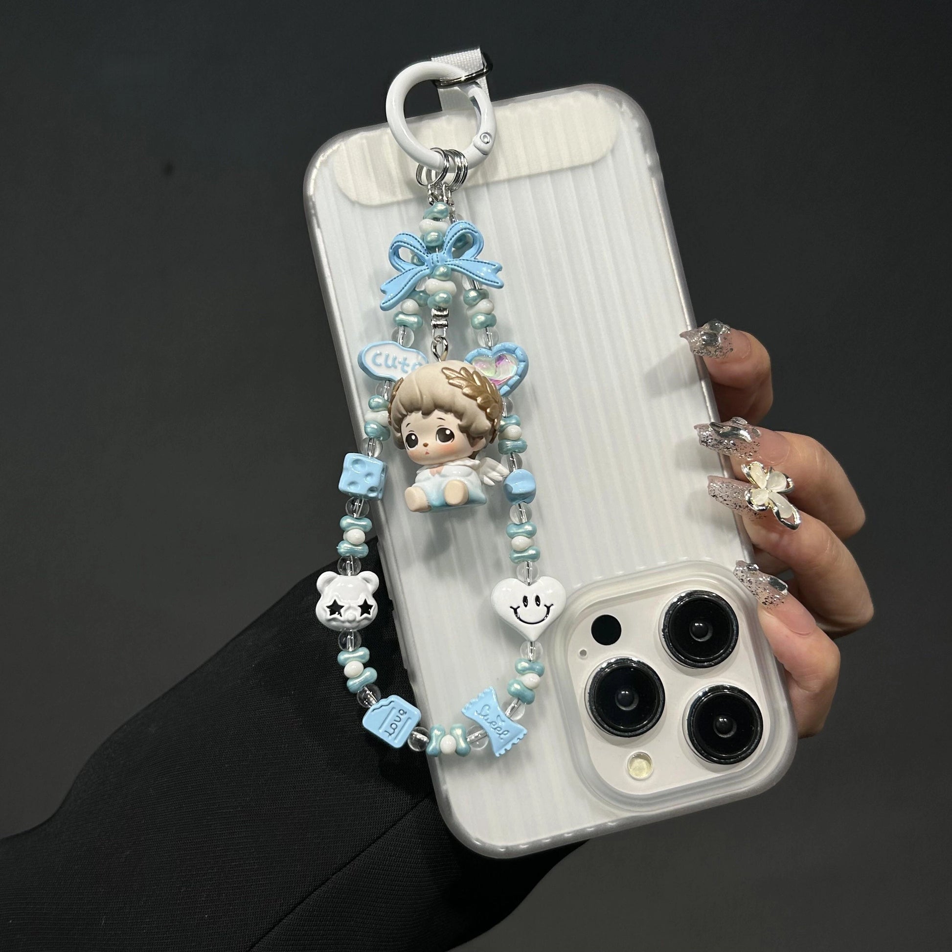 Beaded Angel Phone Charm [J5MI3V27]