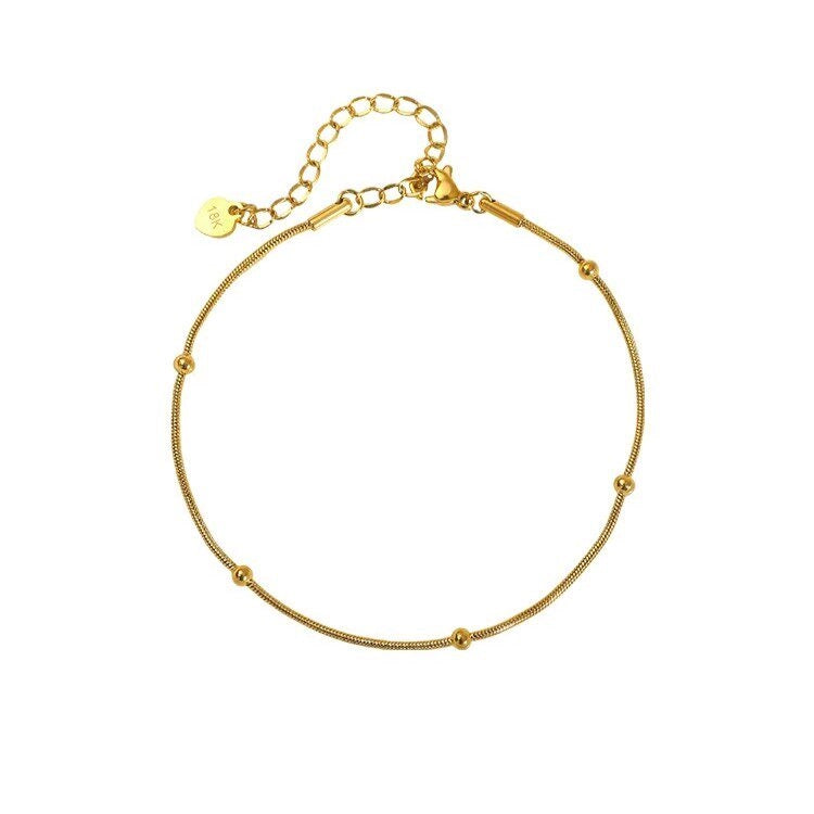 Beaded Chain Anklet [Y1T75JOT]