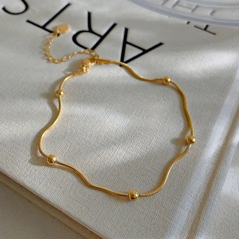 Beaded Chain Anklet [Z7K9ZDDS]
