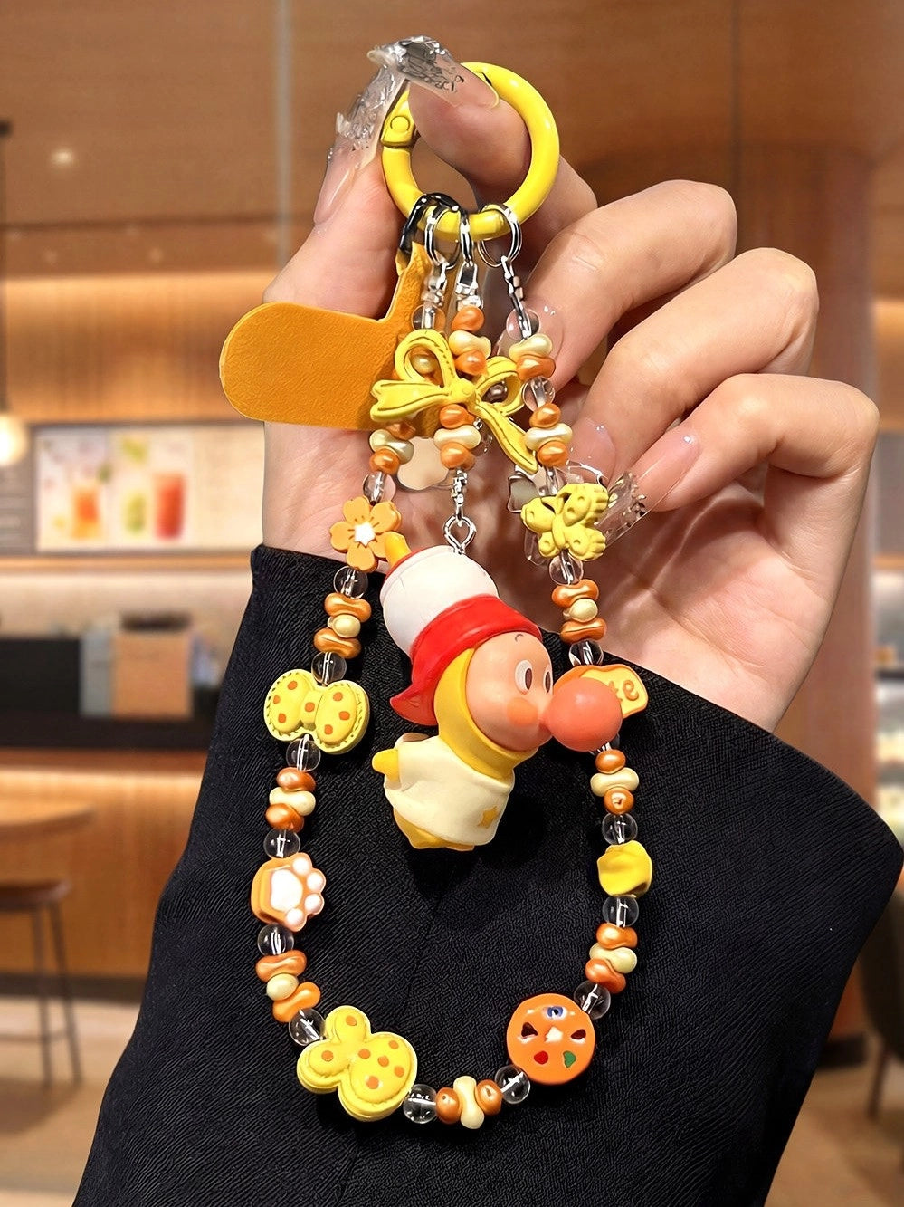 Beaded Phone Charm Wrist Strap [XX72CT43]