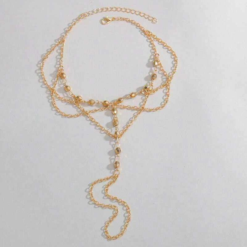 Beaded Tassel Toe Anklet [Y3GEP6ZX]