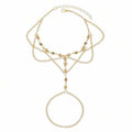 Beaded Tassel Toe Anklet [AEY2WKPE]
