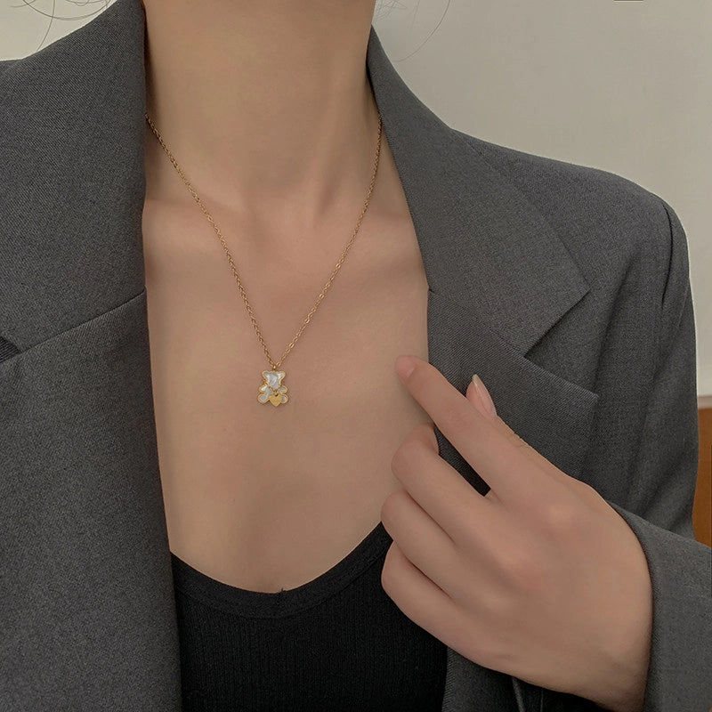 Bear Pendant Necklace [N2NRJIEA]