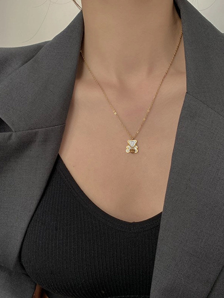 Bear Pendant Necklace [THLVTHIS]
