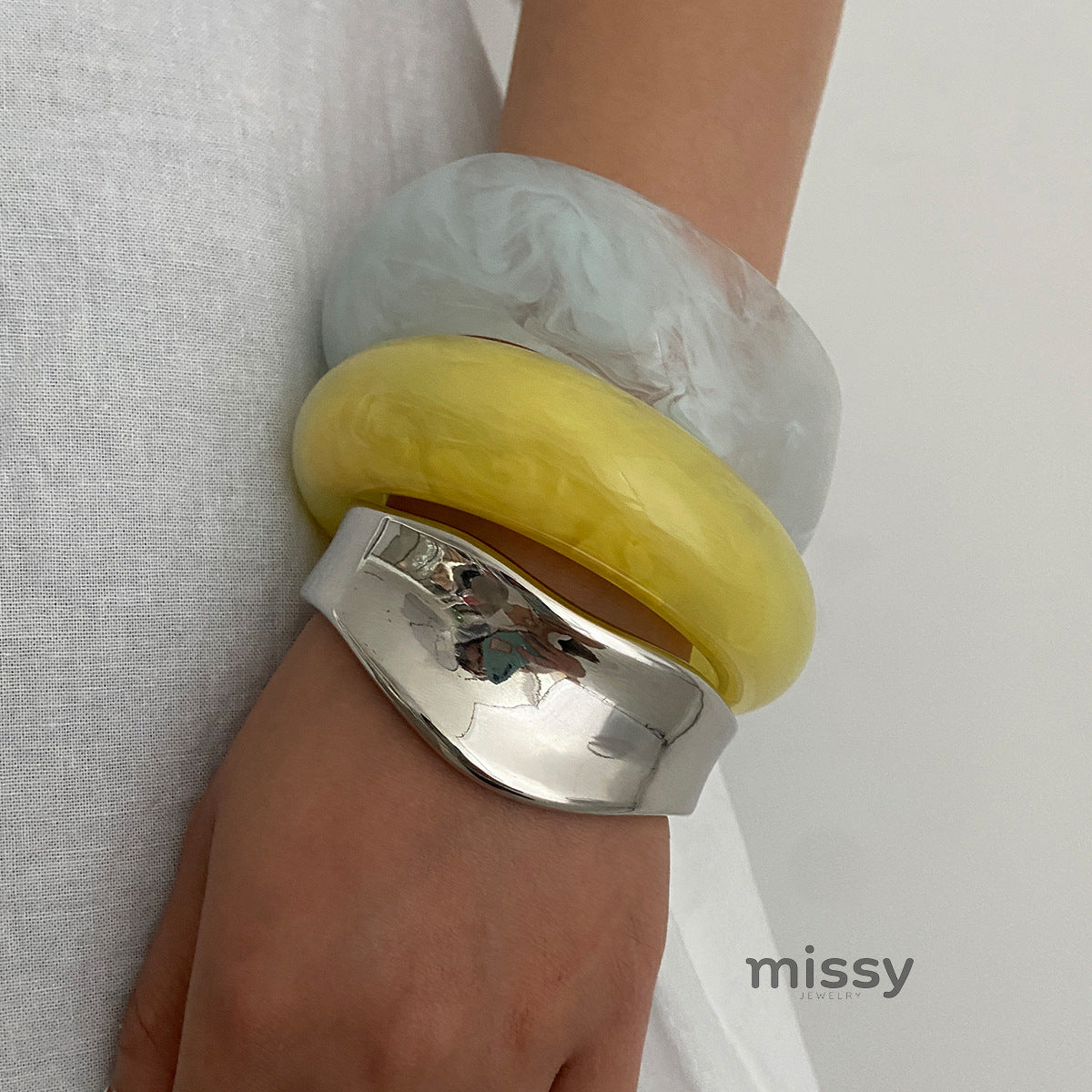 Berkleigh Chunky Marbled Bangle [91BZF8AF]