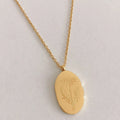 Birth Flower Pendant Necklace [YH9FRB62]