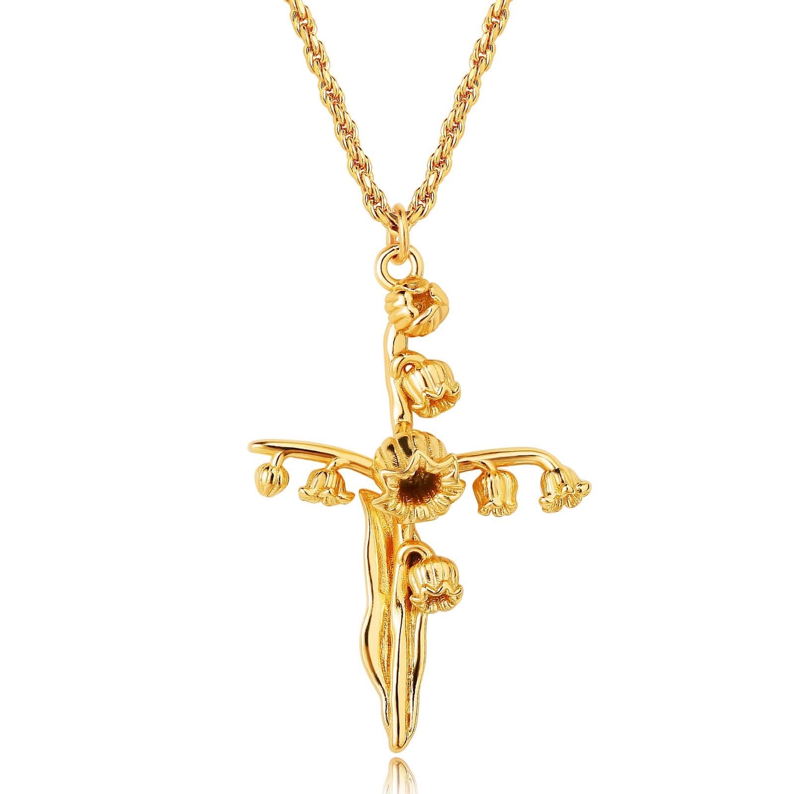 Birth Flower Pendant Necklace [BTIHNJZ3]