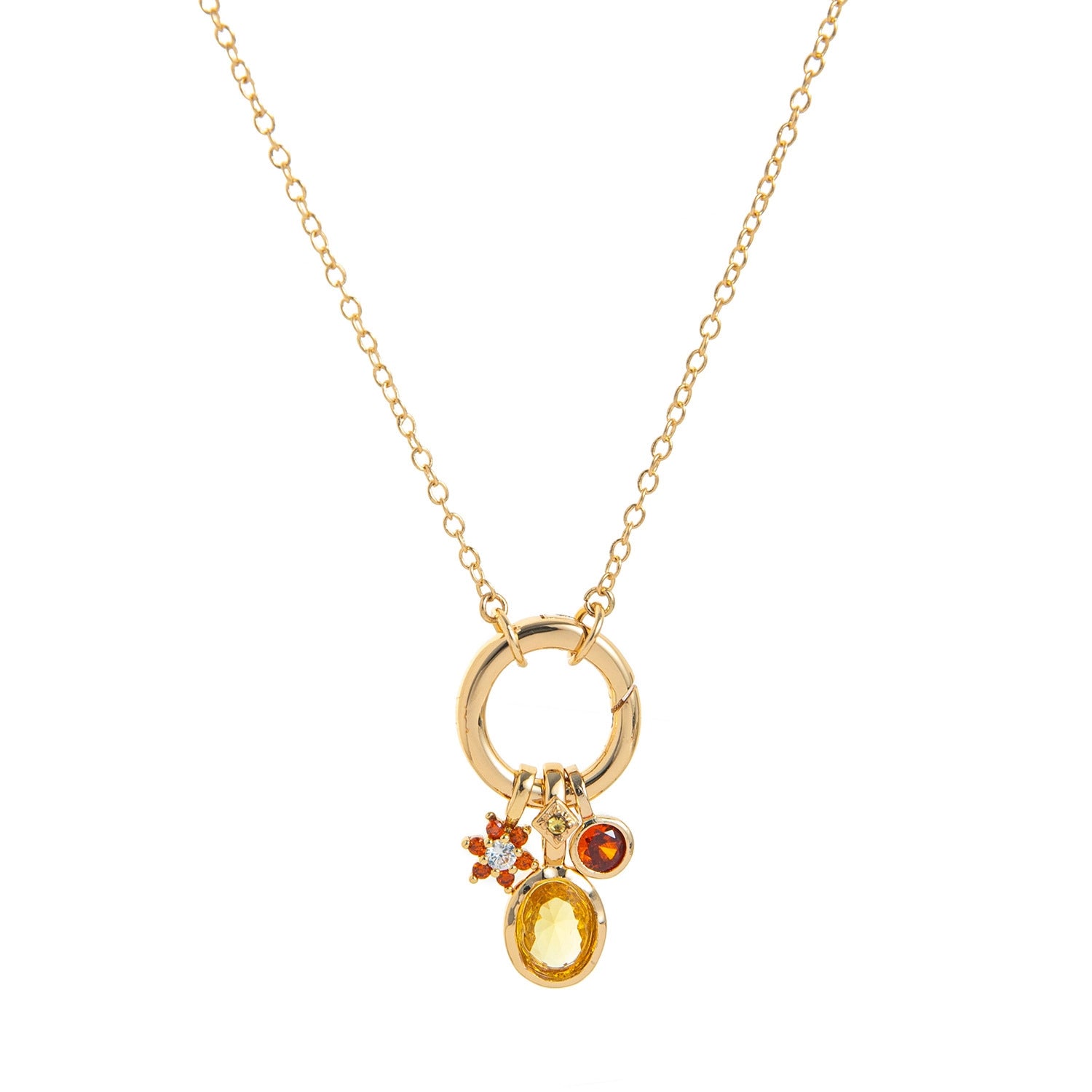Birthstone Pendant Chain Necklace [5U2PHSVX]