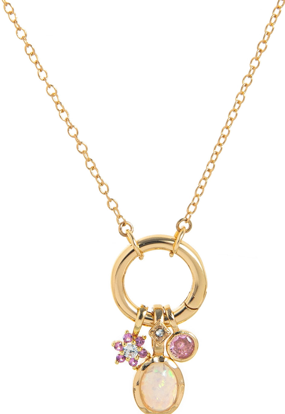 Birthstone Pendant Chain Necklace [AMS2VXI9]