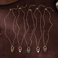 Birthstone Pendant Chain Necklace [L9QAANRK]