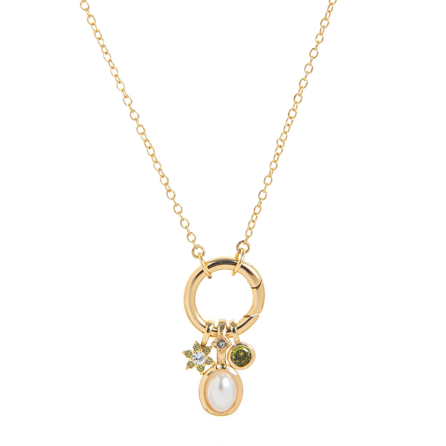 Birthstone Pendant Chain Necklace [7X28QAT7]