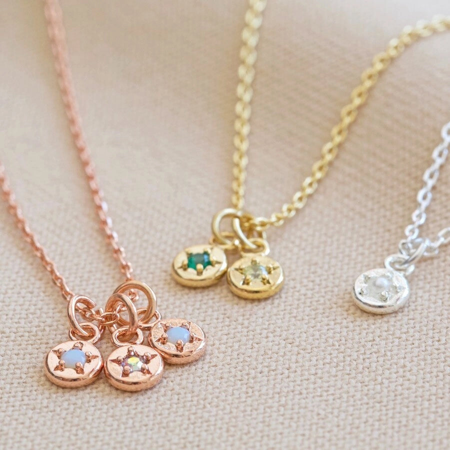 Birthstone Pendant Necklace [U90OL6KK]