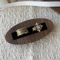 Black Gold Iris Flower Ring Set [A28TLSC3]