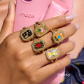 Blakelee Modern Emblem Ring [KEEV5EEO]