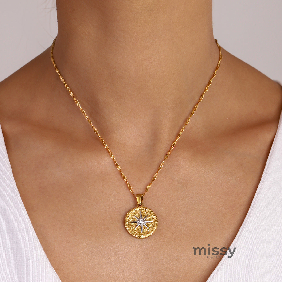 Blessin Delicate Star Necklace [JJY1RIGP]