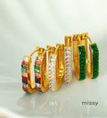 Blossom Geometric Zircon Hoops [ORKJ5CLS]