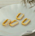 Blossom Geometric Zircon Hoops [NFFC7ZJQ]