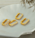 Blossom Geometric Zircon Hoops [MOO5F4GI]