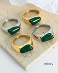 Boston Irregular Emerald Ring [JUAWBVE3]