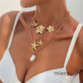Bostyn Celestial Bloom Layered Necklace Set