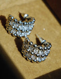 Braided C-Ring Zircon Earrings [0WXB7YVL]