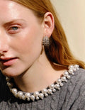 Braided C-Ring Zircon Earrings [19IDVEU2]