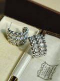 Braided C-Ring Zircon Earrings [P0RPHQOK]