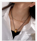 Brandy Pearl Drop Necklace [641KR7SL]
