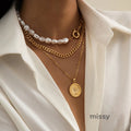 Brayla Layered Cameo Necklace [THLMUYTO]