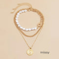 Brayla Layered Cameo Necklace [3YLI1S3L]