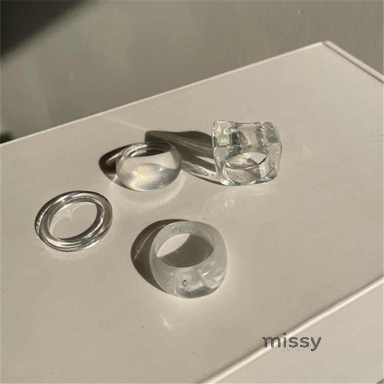 Breana Translucent Ring Set [OI76UOPB]