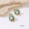 Brecklyn Monet Floral Pearl Earrings [EZFDL1C2]