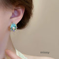 Brecklyn Monet Floral Pearl Earrings [MJL7912S]