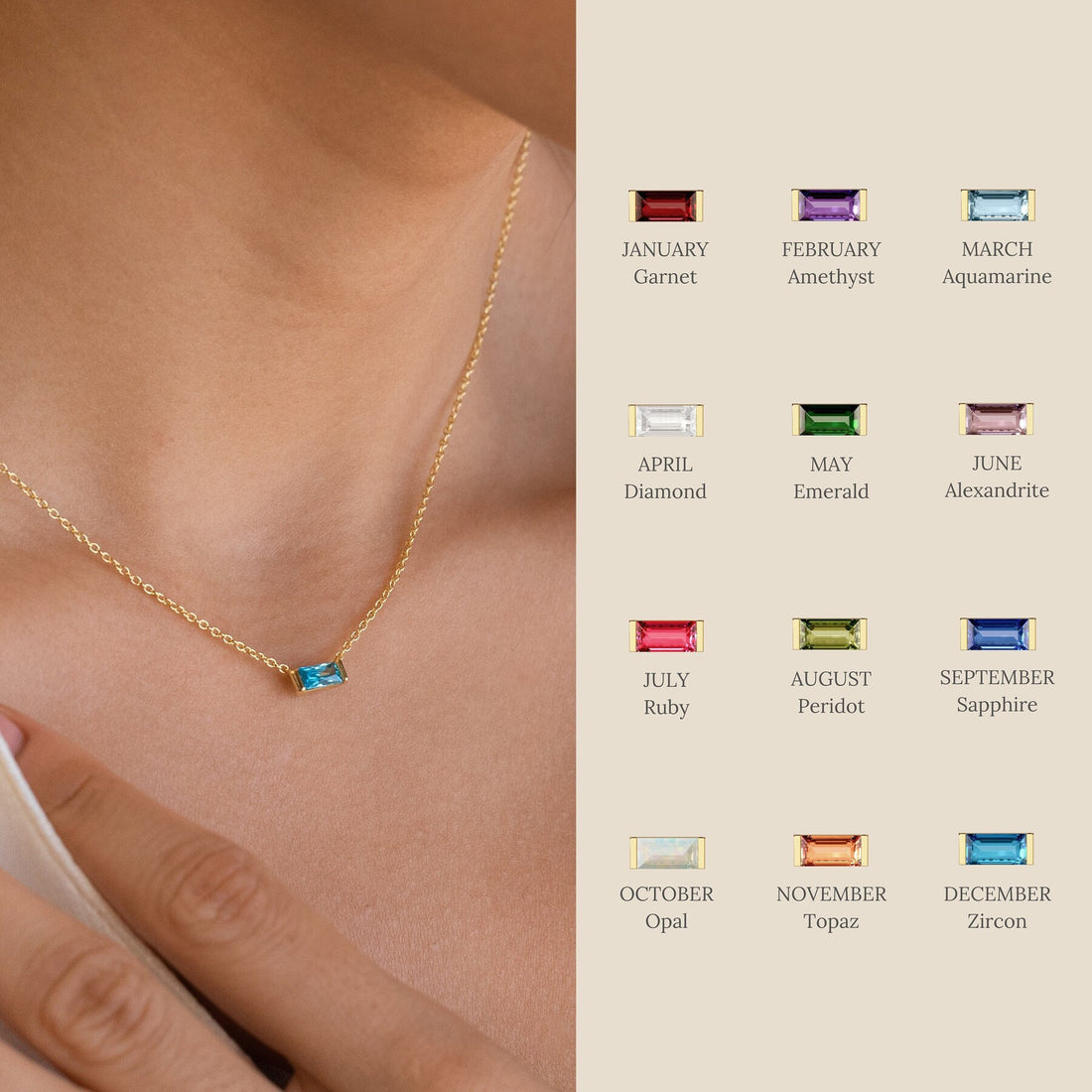 Bree Dainty Birthstone Necklace [DQWKOX1O]