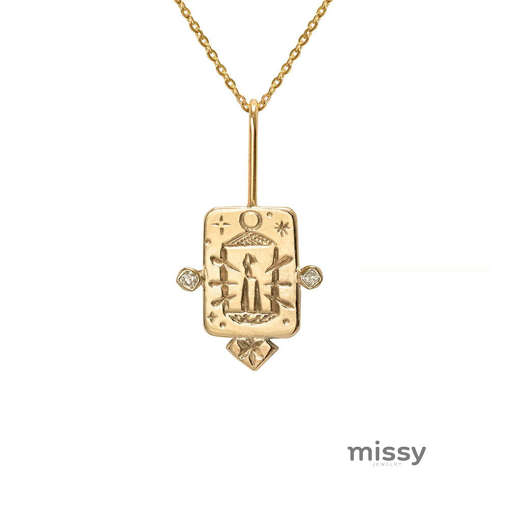 Breelyn Tarot Card Pendant Necklace [UFGWBGQY]