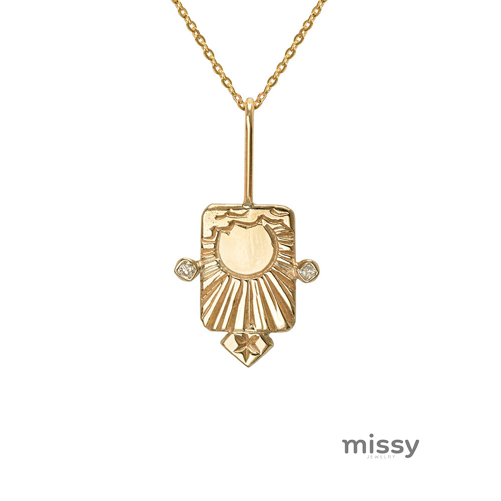 Breelyn Tarot Card Pendant Necklace [TAO3AJKP]