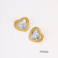 Bria Hammered Heart Stud Earrings [JPRVN1LL]