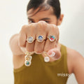 Bridgett Interchangeable Charm Ring [8ACN203S]