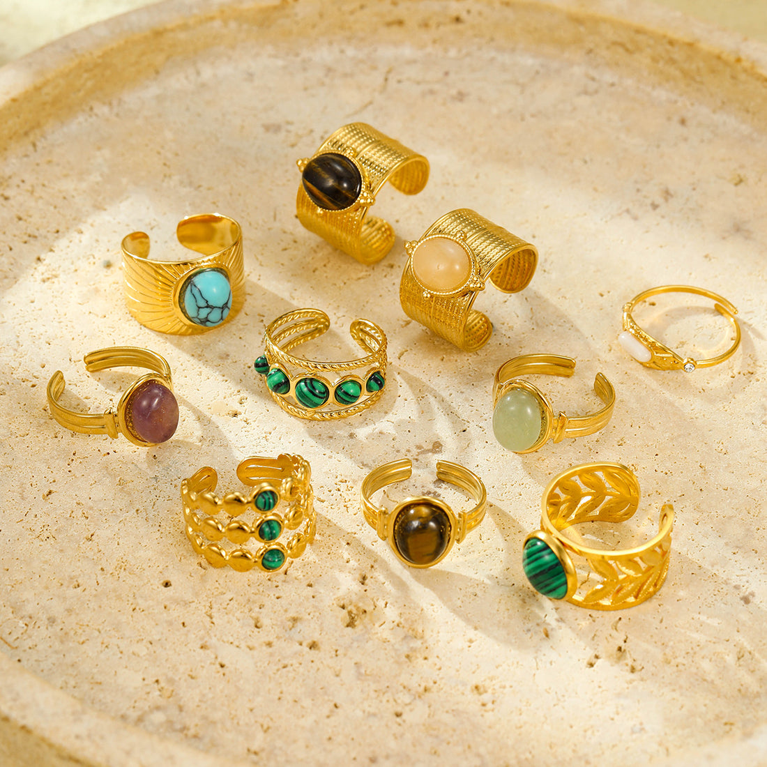 Brinlee Gemstone Open Ring [DMRW69OP]