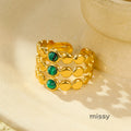 Brinlee Gemstone Open Ring [WM3DWRHA]