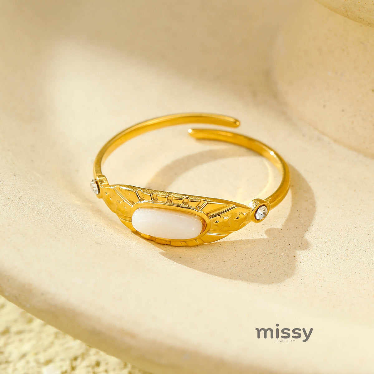 Brinlee Gemstone Open Ring [7AKBMX9U]