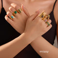 Brinlee Gemstone Open Ring [QJ0NOOCJ]