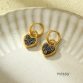 Briseyda Sparkling Heart Stud Earrings [I0UUQWQ5]