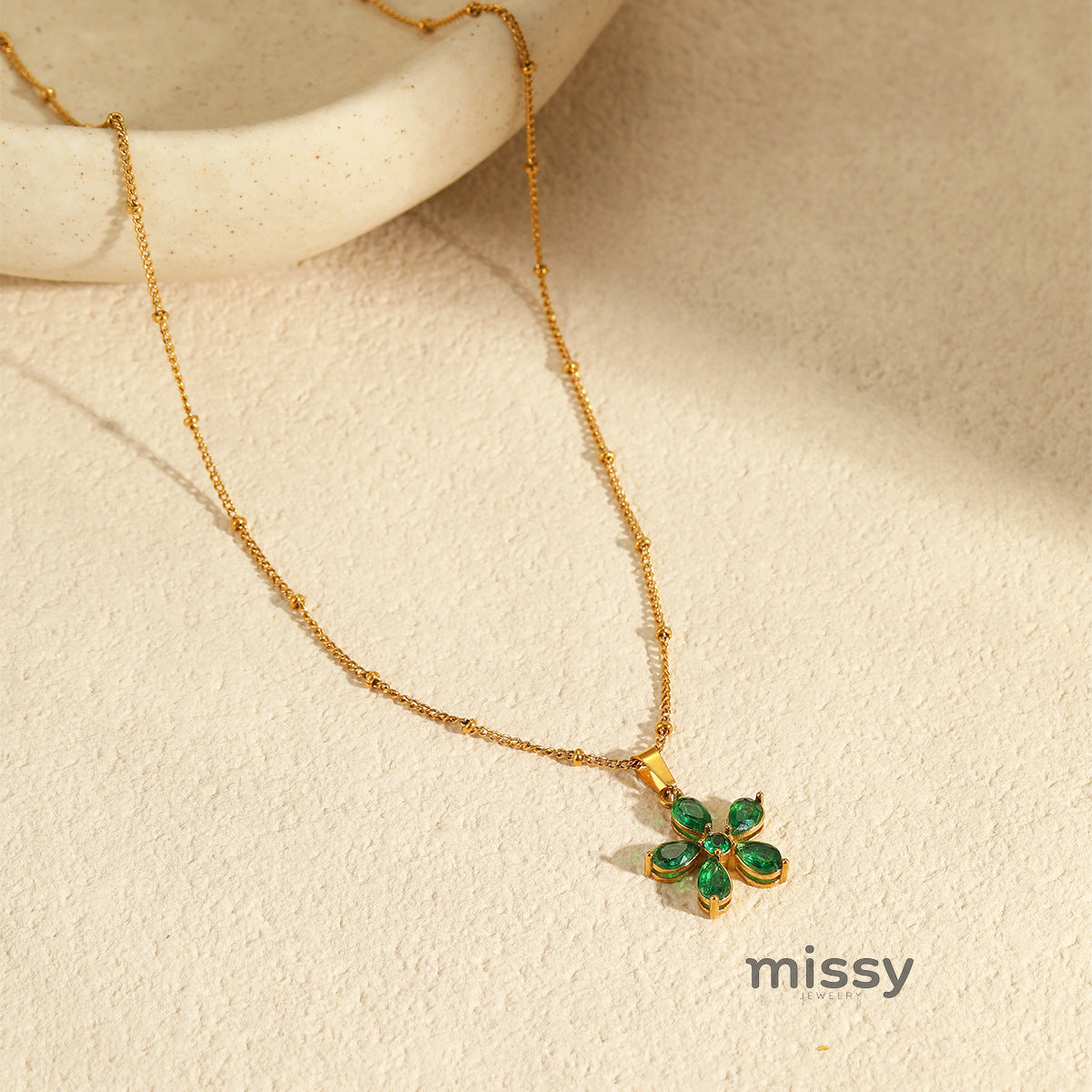 Bristol Zircon Petal Necklace [37P965GP]
