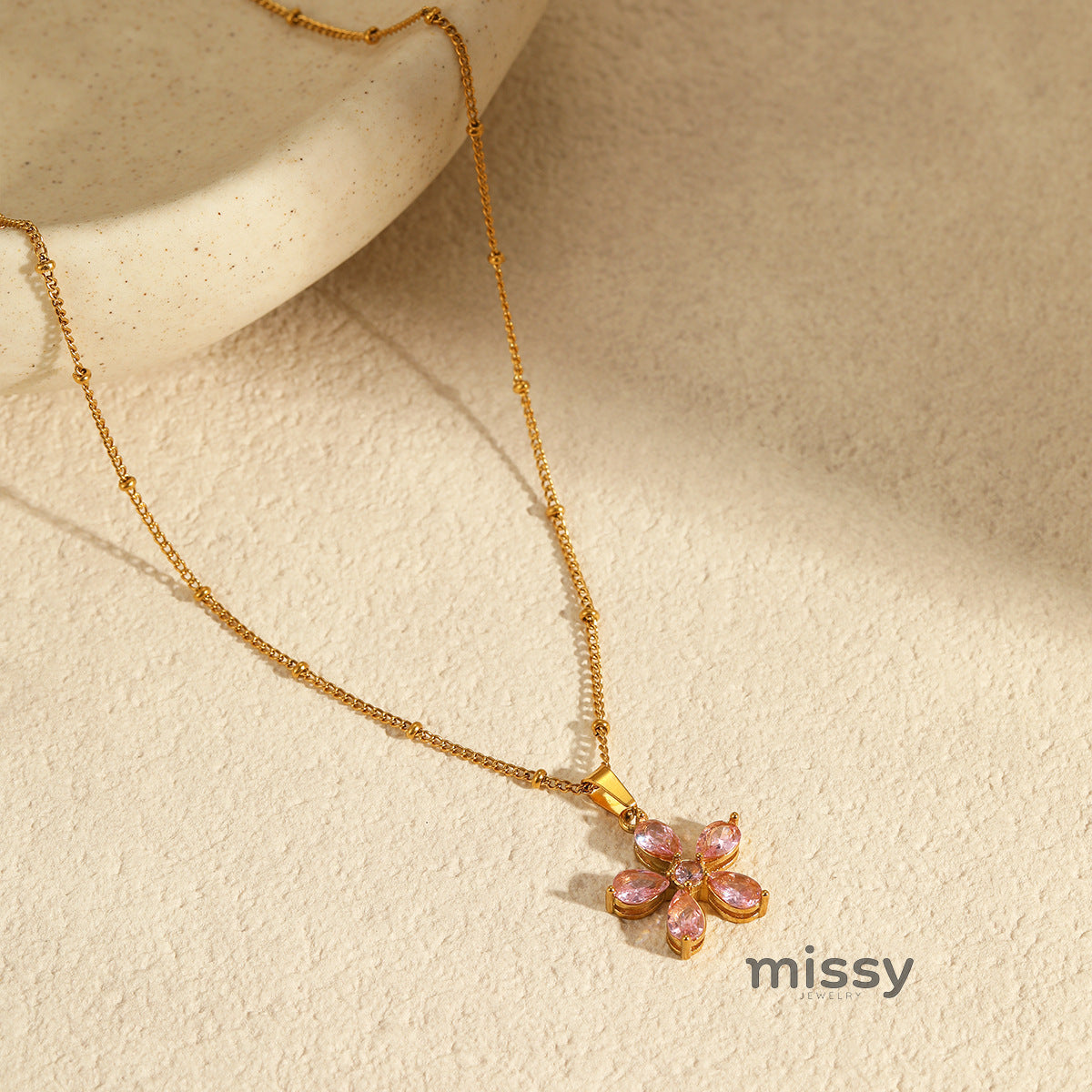 Bristol Zircon Petal Necklace [DNEXCLXV]
