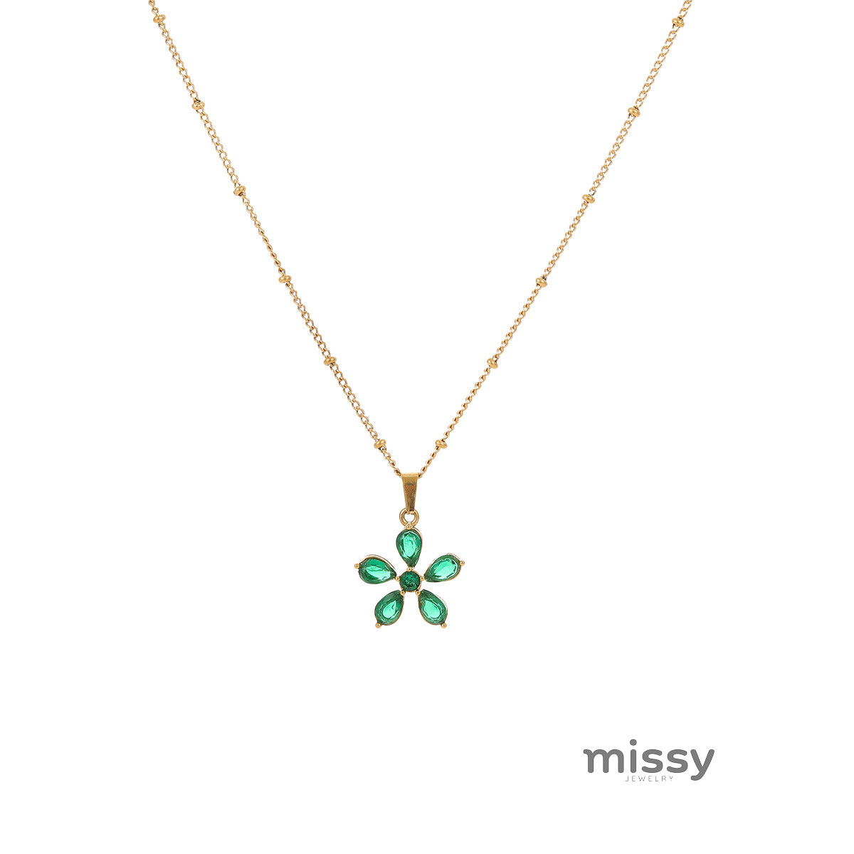 Bristol Zircon Petal Necklace [7X8OMAAA]