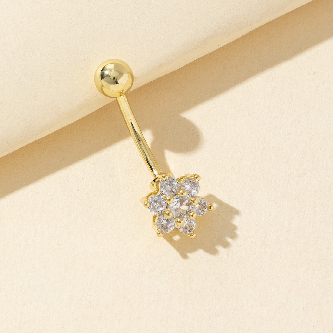 Brookelynn Floral Heart Navel Ring [8615R649]