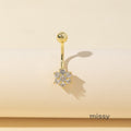 Brookelynn Floral Heart Navel Ring [E4TZOILQ]