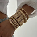 Brushed Gold Cuff Bracelet [5SBGJT5R]